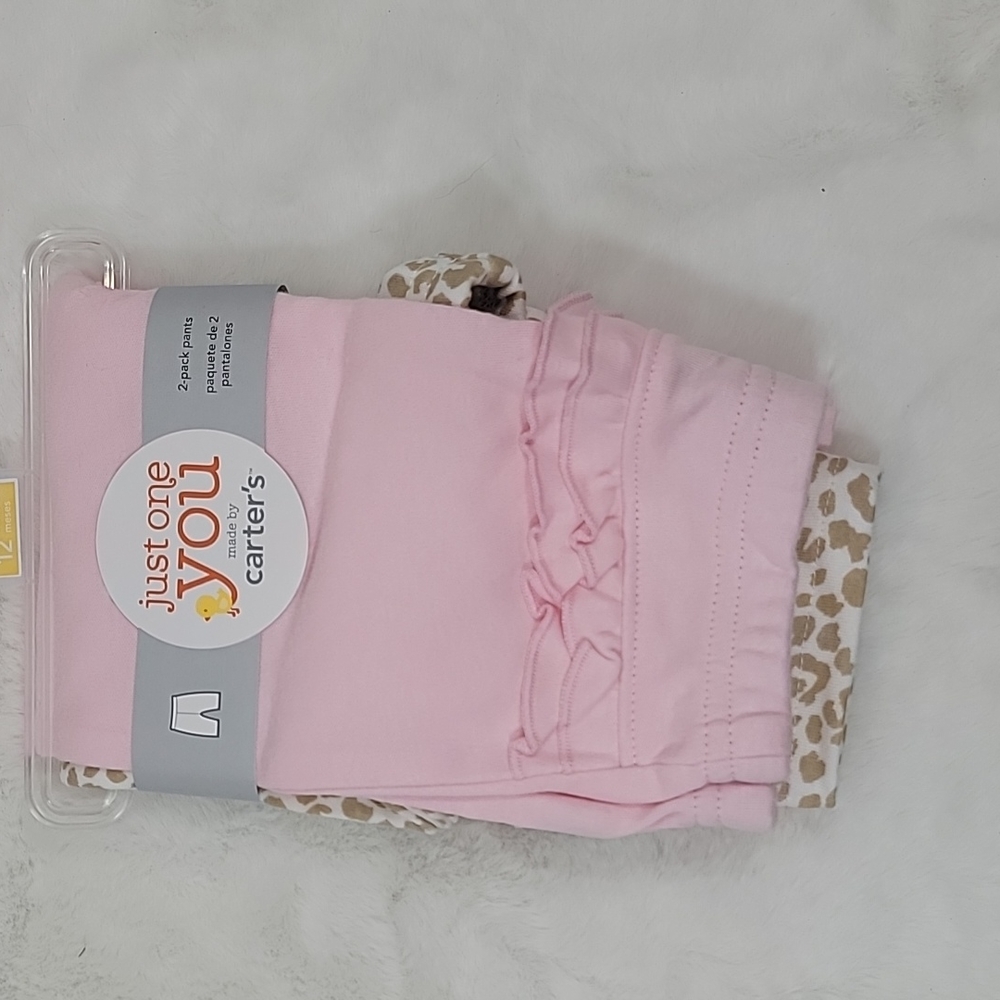 Just One You by Carter's Leopard and Pink 2 Pack Pants